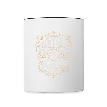 Anniversaire des années 1980 légendaire depuis 1980 - Mug contrasté - blanc/noir - Devant