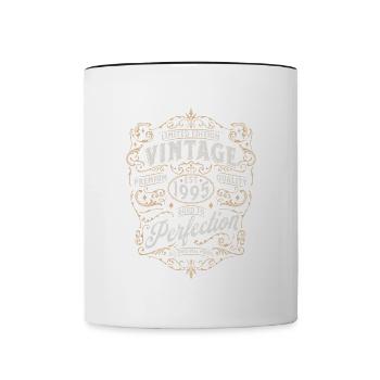 Vintage 1995 Geburtstag legendär seit 1995 - Tasse zweifarbig - Weiß/Schwarz - Vorne