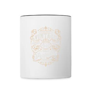 Anniversaire des années 1940 né dans les années 1940 rétro Vintage - Mug contrasté - blanc/noir - Devant