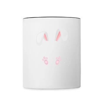 Ski Lapin de ski Lapin de ski Équipage de fête d’après-ski - Mug contrasté - blanc/noir - Devant