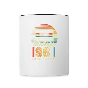 1961 Vintage anniversaire rétro Vintage cadeau - Mug contrasté - blanc/noir - Devant