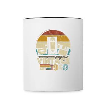 Anniversaire des années 1940 né dans les années 1940 rétro Vintage - Mug contrasté - blanc/noir - Devant
