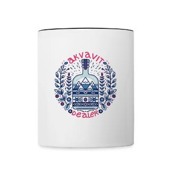 Akvavit Dealer - Tasse zweifarbig - Weiß/Schwarz - Vorne