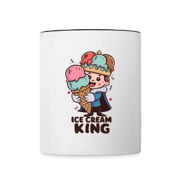 Frozen Cream Funny Sweet Tooth Frozen Summer Snack - Contrasting Mug - white/black - Front