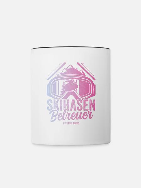 Skihasen Betreuer Skiurlaub Skilehrer Apres Ski - Tasse zweifarbig - Weiß/Schwarz