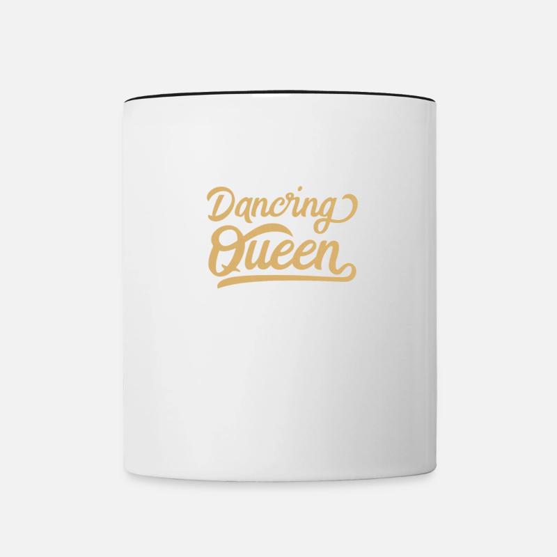 Dancing Queen Dancing Ballet Retro Disco Gift - Mug contrasté - blanc/noir