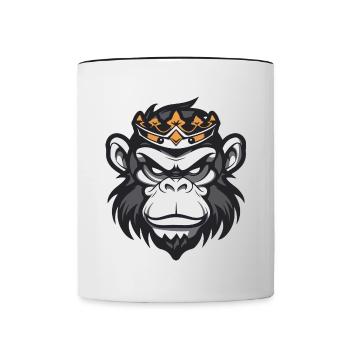 Monkey Crown - Contrasting Mug - white/black - Front