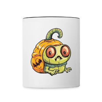 Schnecke Halloween Zombie - Tasse zweifarbig - Weiß/Schwarz - Vorne