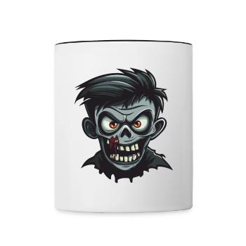 Zombie Halloween Comic - Tasse zweifarbig - Weiß/Schwarz - Vorne