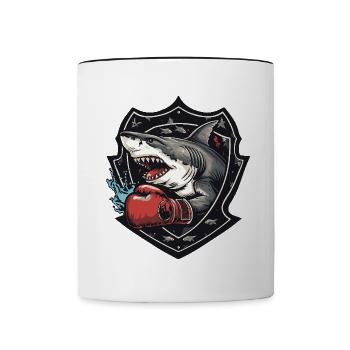 Hai Boxer MMA - Tasse zweifarbig - Weiß/Schwarz - Vorne