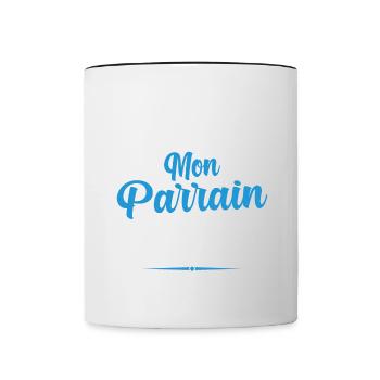 Veux Tu Être Mon Parrain D'amour Annonce Grossesse - Mug contrasté - blanc/noir - Devant