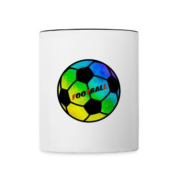 Nous aimons tous le football! 2 - Mug contrasté - blanc/noir - Devant