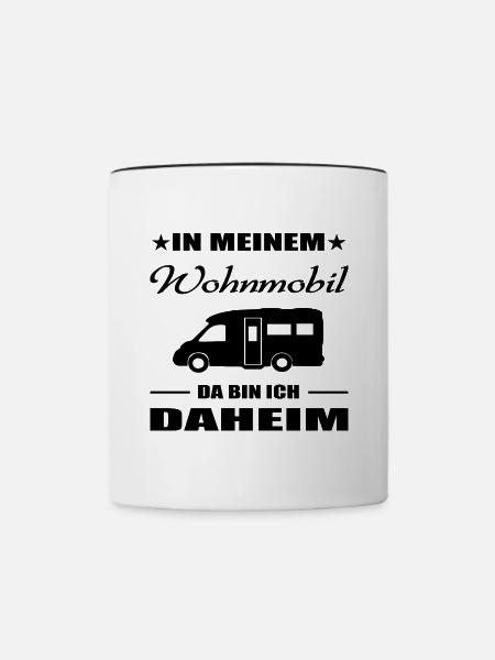 Camping - Tasse zweifarbig - Weiß/Schwarz