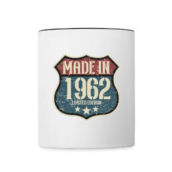 1962 Vintage 60e anniversaire rétro Vintage - Mug contrasté - blanc/noir - Devant