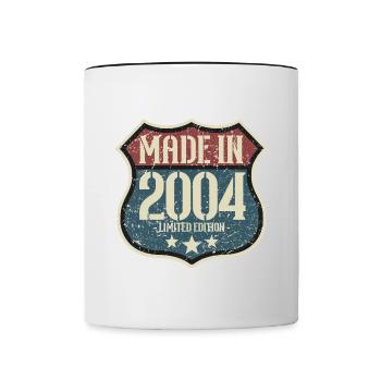 2004 Anniversaire Né En 2004 Rétro Millésime - Mug contrasté - blanc/noir - Devant