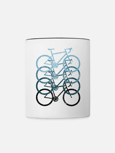 Rennrad - Tasse zweifarbig - Weiß/Schwarz