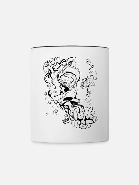 Opiumcat - Tasse zweifarbig - Weiß/Schwarz