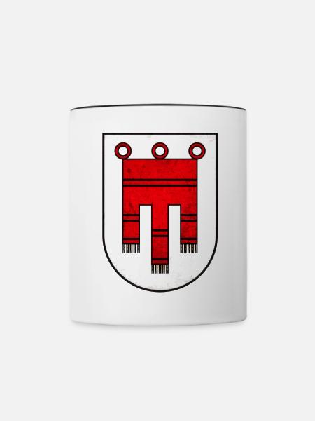 Vorarlberg - Österreich - Tasse zweifarbig - Weiß/Schwarz