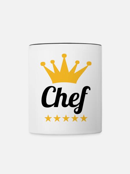 Chef - Tasse zweifarbig - Weiß/Schwarz