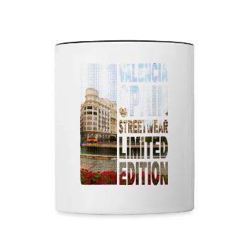 Valencia Spanien Stadt Skyline Heimat Liebe - Tasse zweifarbig - Weiß/Schwarz - Vorne