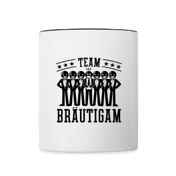 Mariage Marié Enterrement de vie de garçon - Mug contrasté - blanc/noir - Devant