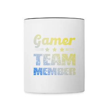 Équipe de joueurs - Mug contrasté - blanc/noir - Devant
