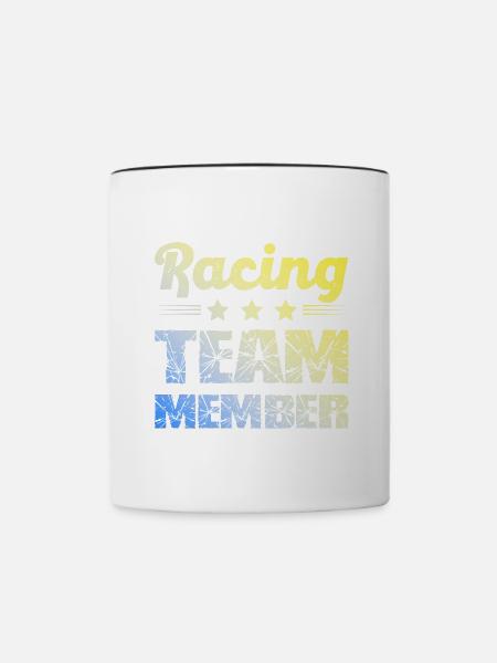 Racing Team - Tasse zweifarbig - Weiß/Schwarz