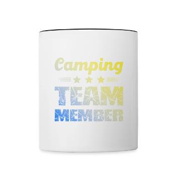 Camping Team - Tasse zweifarbig - Weiß/Schwarz - Vorne