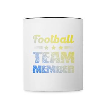 Équipe de football - Mug contrasté - blanc/noir - Devant