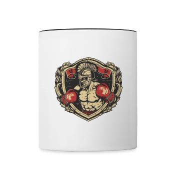 Boxeur Spartan MMA - Mug contrasté - blanc/noir - Devant