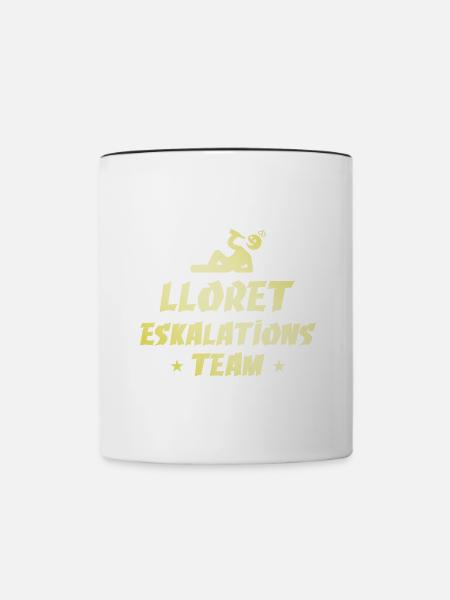 Lloret De Mar Eskalation - Tasse zweifarbig - Weiß/Schwarz
