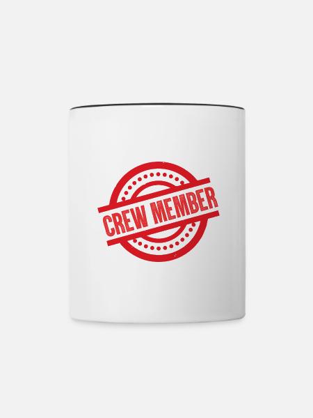 Crew Mitglied - Tasse zweifarbig - Weiß/Schwarz