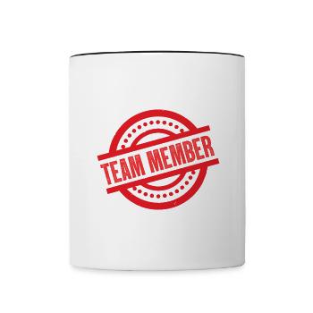 Team Mitglied - Tasse zweifarbig - Weiß/Schwarz - Vorne