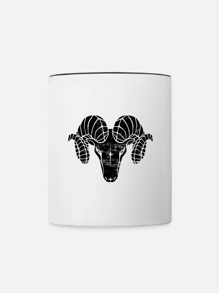 Widder used look - schwarz - Tasse zweifarbig - Weiß/Schwarz