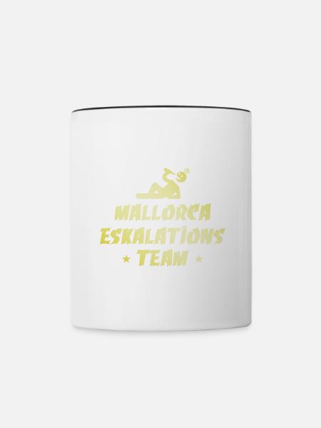 Mallorca Eskalation - Tasse zweifarbig - Weiß/Schwarz