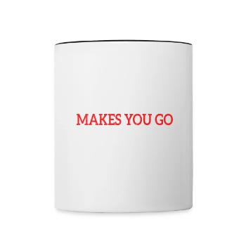 Helium makes you he he he chemistry joke element - Contrasting Mug - white/black - Front