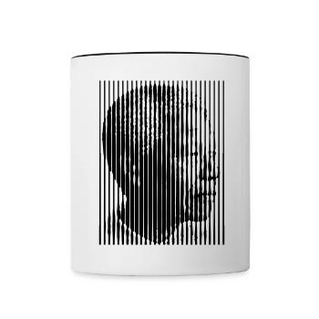 Mandela Freedom For all (1c) - Mug contrasté - blanc/noir - Devant