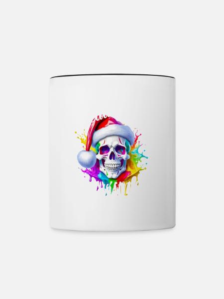 Tödliche Weihnachten - Tasse zweifarbig - Weiß/Schwarz