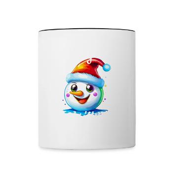 Frohe Weihnachten - Tasse zweifarbig - Weiß/Schwarz - Vorne
