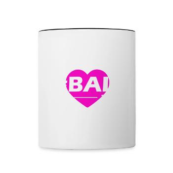 Bali 2024 Heart Love - Contrasting Mug - white/black - Front