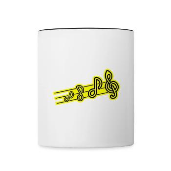 Music Symbol clef - Contrasting Mug - white/black - Front
