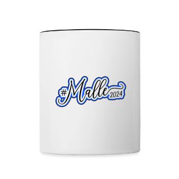 Malle 2024 Palme Mallorca - Tasse zweifarbig - Weiß/Schwarz - Vorne