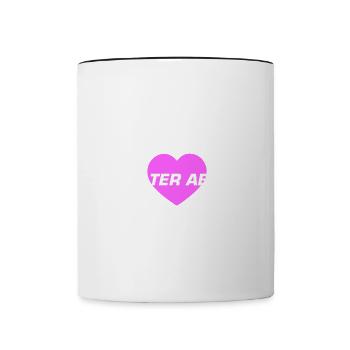 Polterabend Herz - Tasse zweifarbig - Weiß/Schwarz - Vorne