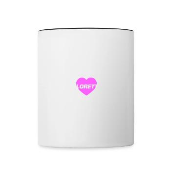 Cœur de l’équipe Bachelorette - Mug contrasté - blanc/noir - Devant