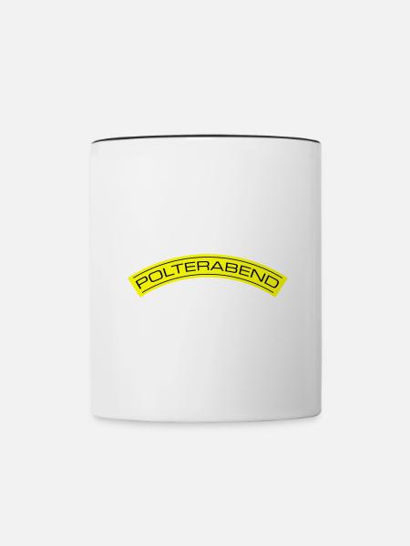 Polterabend Junggesellenabschied - Tasse zweifarbig - Weiß/Schwarz
