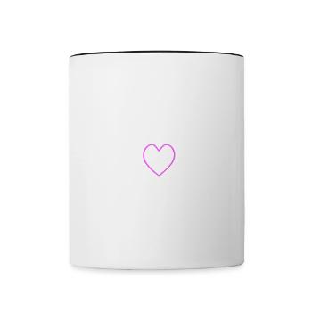 Bride Crew Herz - Tasse zweifarbig - Weiß/Schwarz - Vorne