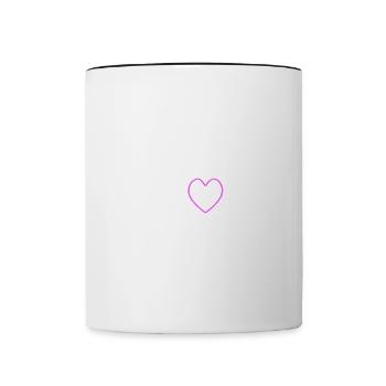 Groom Crew Herz - Tasse zweifarbig - Weiß/Schwarz - Vorne