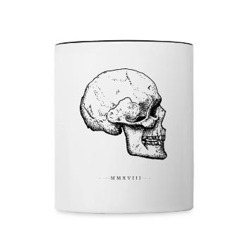 Anatomie du crâne osseux 2018 - Mug contrasté - blanc/noir - Devant