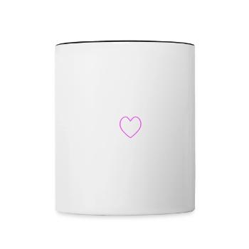 Hockey Team Heart - Contrasting Mug - white/black - Front