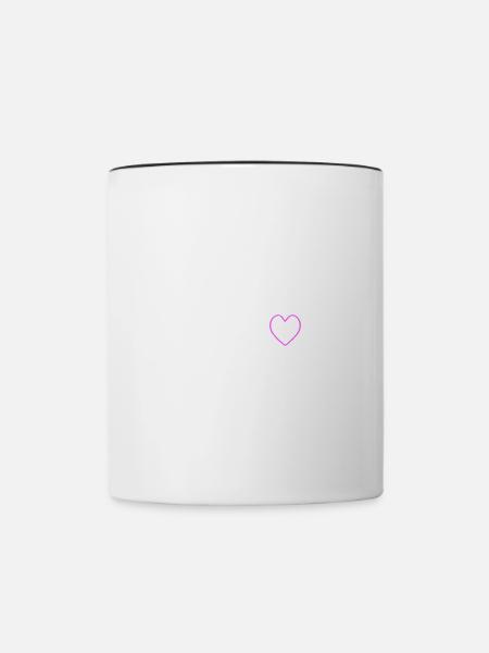 Bachelorette Crew Herz - Tasse zweifarbig - Weiß/Schwarz